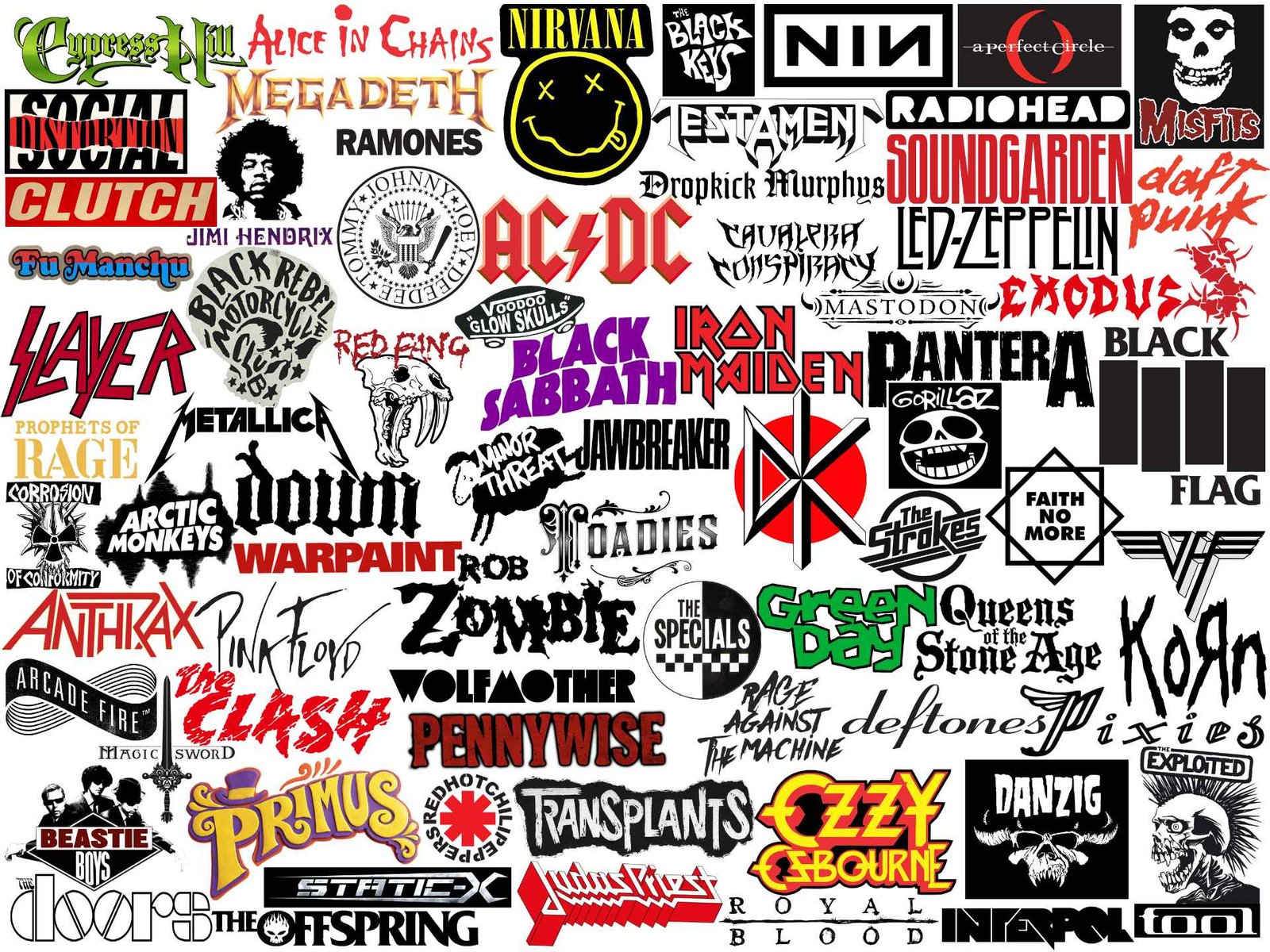 Band Logo Collage.